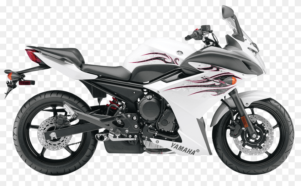 Pngpix Com White Yamaha Fz6r Sport Motorcycle Bike, Spoke, Machine, Vehicle, Transportation Free Transparent Png