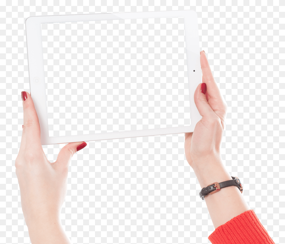 Pngpix Com Woman Hands Holding Ipad, White Board, Adult, Female, Person Free Png Download