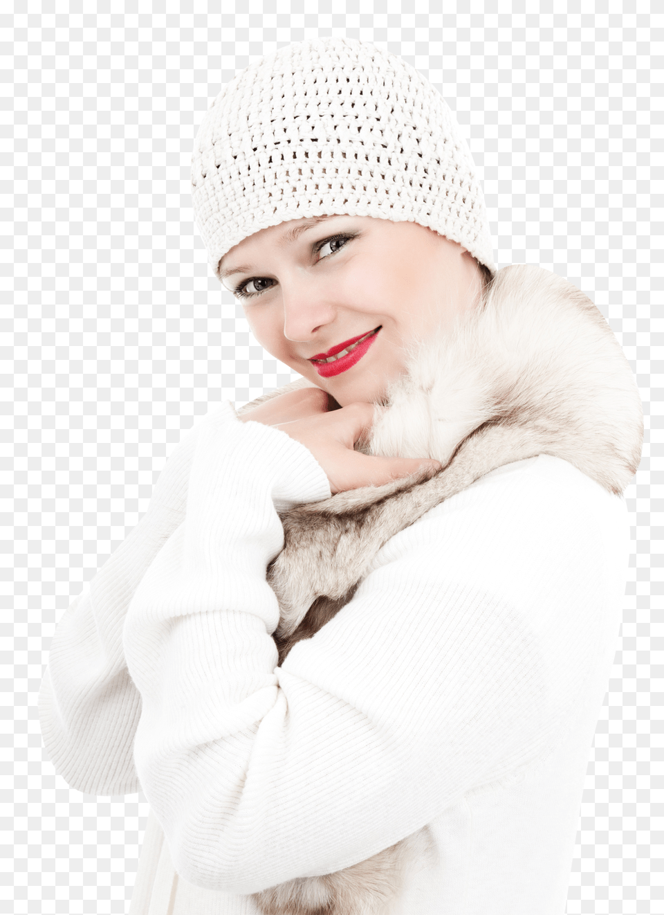 Pngpix Com Woman In Warm Winter Clothes Adult, Person, Hat, Female Png Image