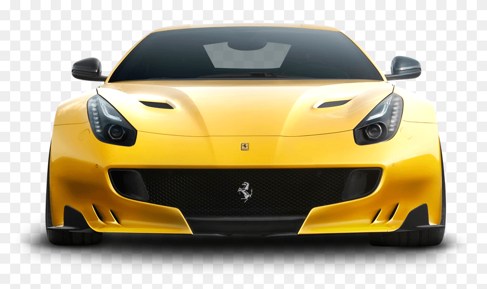 Pngpix Com Yellow Ferrari F12tdf Car Front Coupe, Sports Car, Transportation, Vehicle Png Image