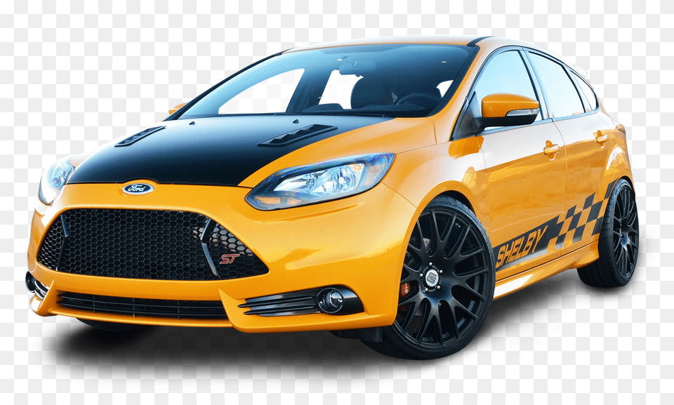 Pngpix Com Yellow Ford Shelby Focus St Car Image, Alloy Wheel, Vehicle, Transportation, Tire Free Png Download