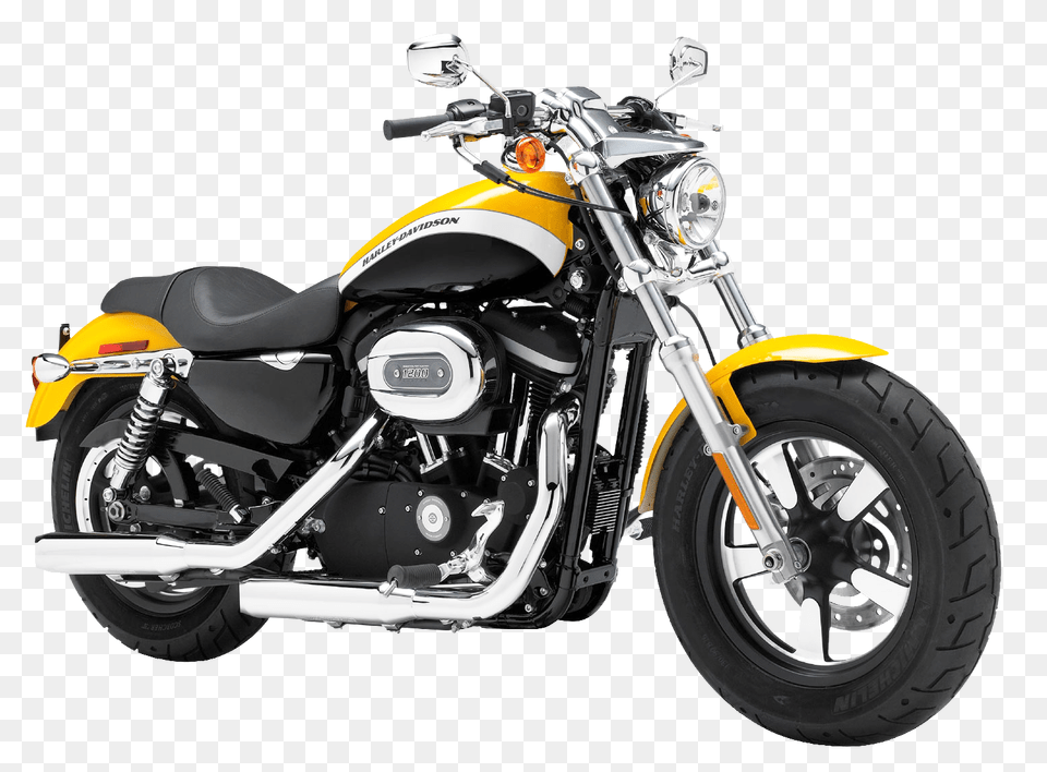 Pngpix Com Yellow Harley Davidson 1200 Sportster Motorcycle Bike Image, Machine, Spoke, Vehicle, Transportation Png