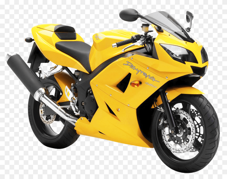 Pngpix Com Yellow Triumph Daytona Motorcycle Bike Image, Machine, Transportation, Vehicle, Wheel Png