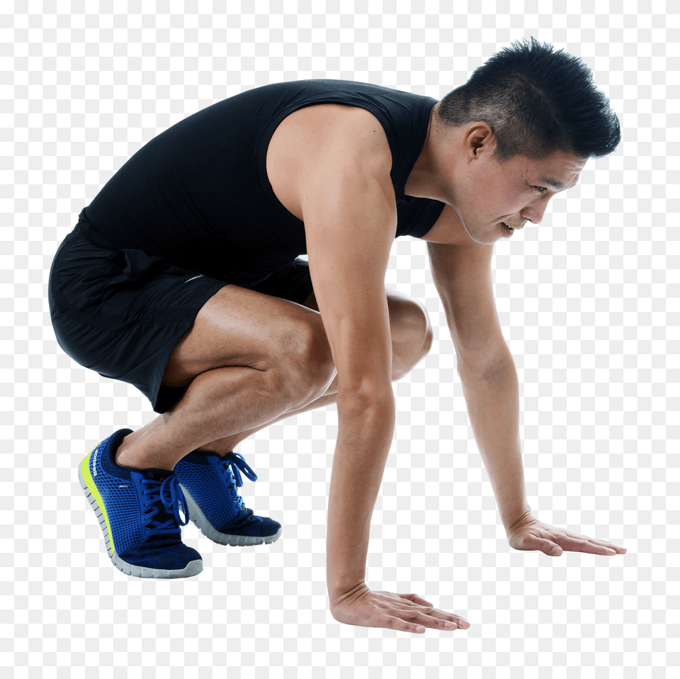 Pngpix Com Young Athletic Man Starting Jogging Image, Clothing, Footwear, Shoe, Adult Free Png