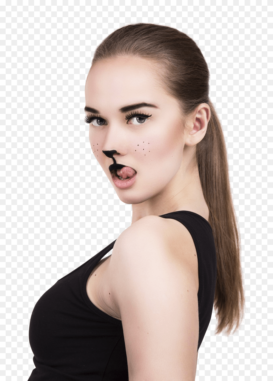 Pngpix Com Young Cat Girl Image, Adult, Portrait, Photography, Person Free Transparent Png