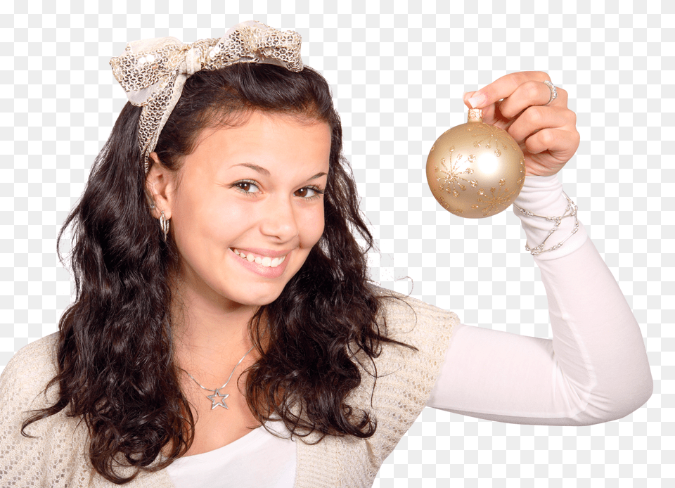 Pngpix Com Young Girl Holding Christmas Ball Image, Accessories, Jewelry, Wedding, Person Free Png Download