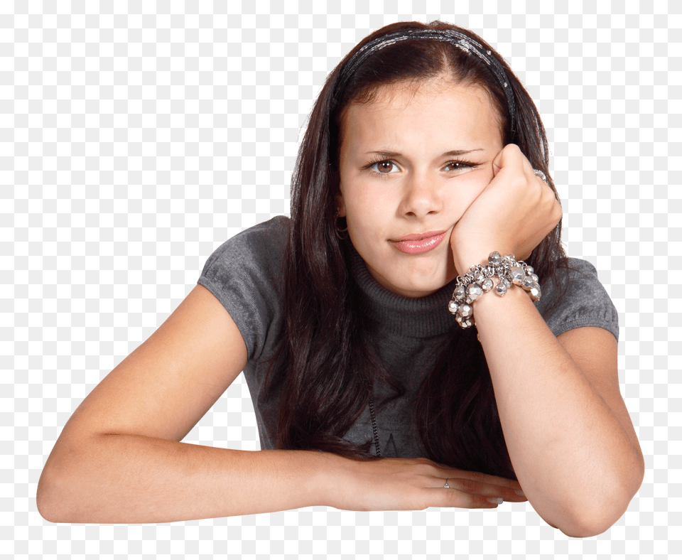 Pngpix Com Young Woman Looking Bored And Thinking Image, Accessories, Person, Jewelry, Bracelet Png