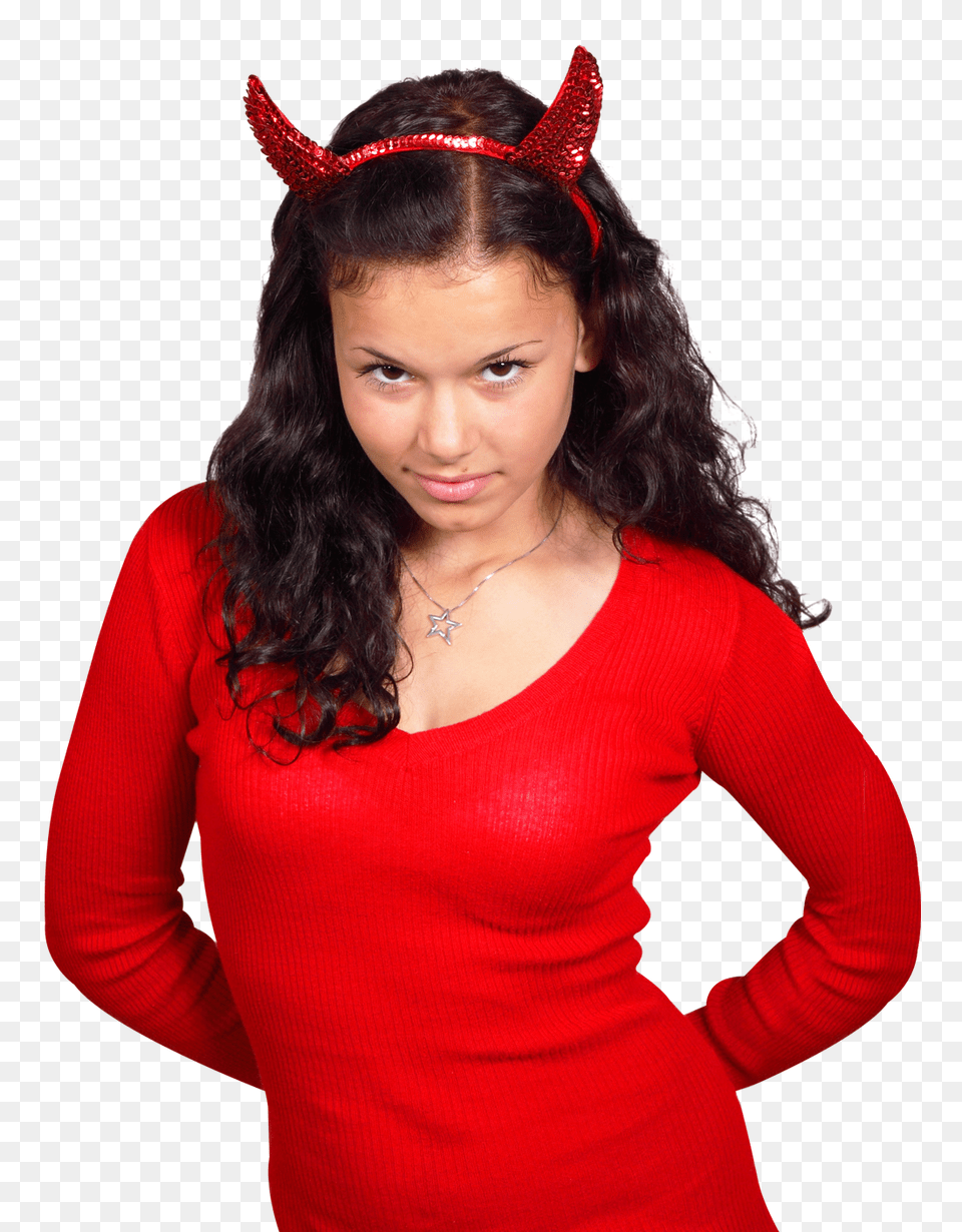 Pngpix Com Young Woman Wearing Devil Costume Image, Accessories, Sleeve, Clothing, Long Sleeve Free Transparent Png
