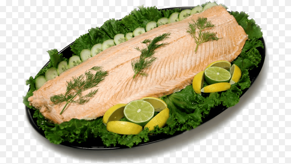 Poached Salmon Platter Poached Salmon Platter, Food, Seafood, Plate Png