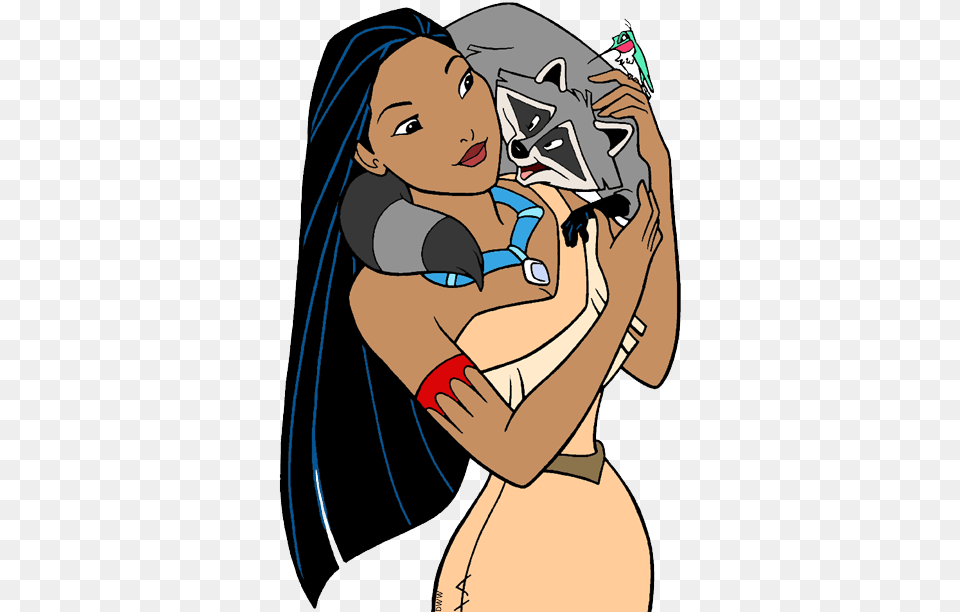 Pocahontas And Meeko Tattoo, Book, Comics, Publication, Person Png