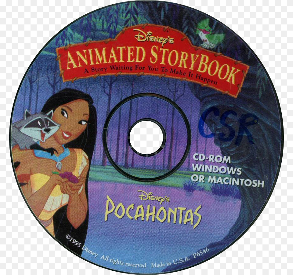 Pocahontas Animated Storybook Cd Rom, Disk, Dvd, Person, Face Free Transparent Png