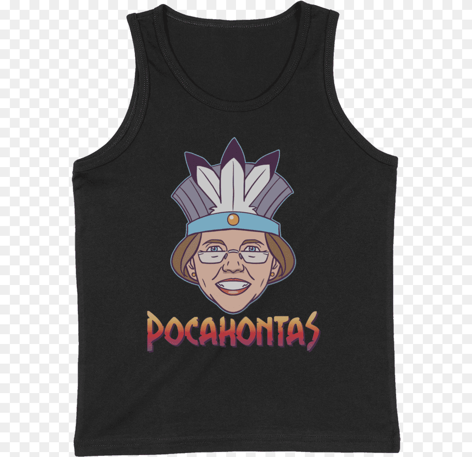 Pocahontas Elizabeth Warren Shirt, Clothing, Tank Top, Face, Head Free Transparent Png