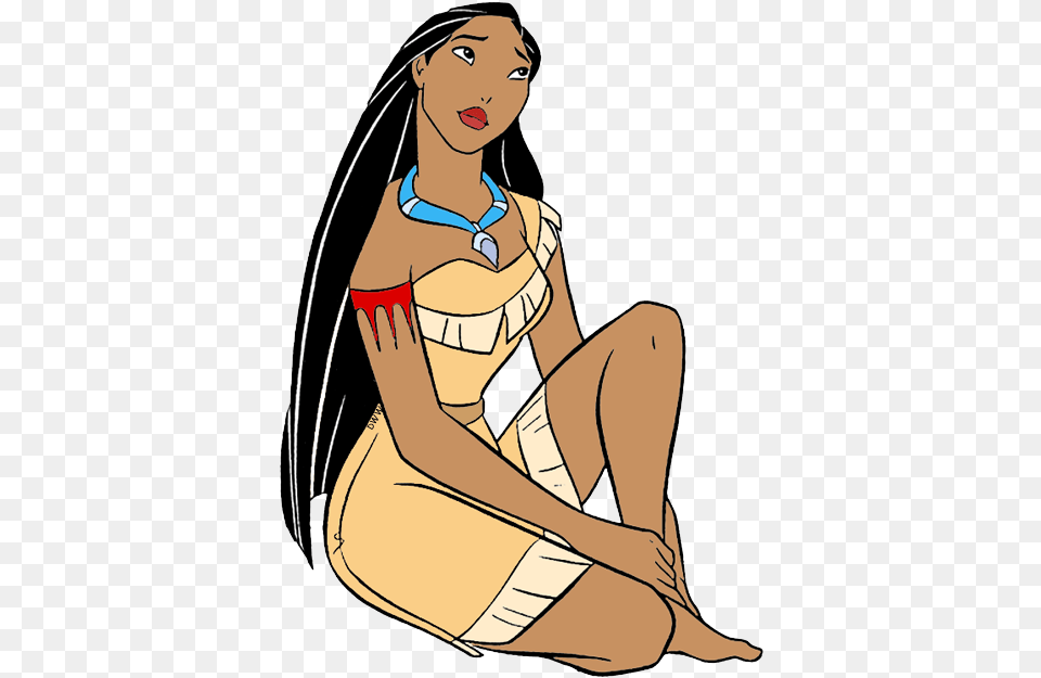 Pocahontas Kneeling Pocahontas Clipart, Swimwear, Clothing, Adult, Person Free Transparent Png
