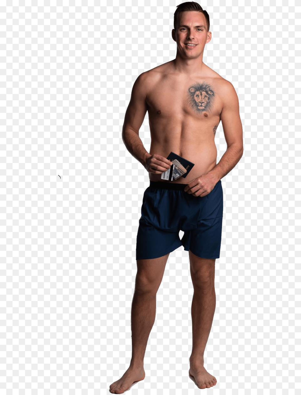 Pocket Boxer Barechested, Clothing, Shorts, Man, Adult Free Png Download