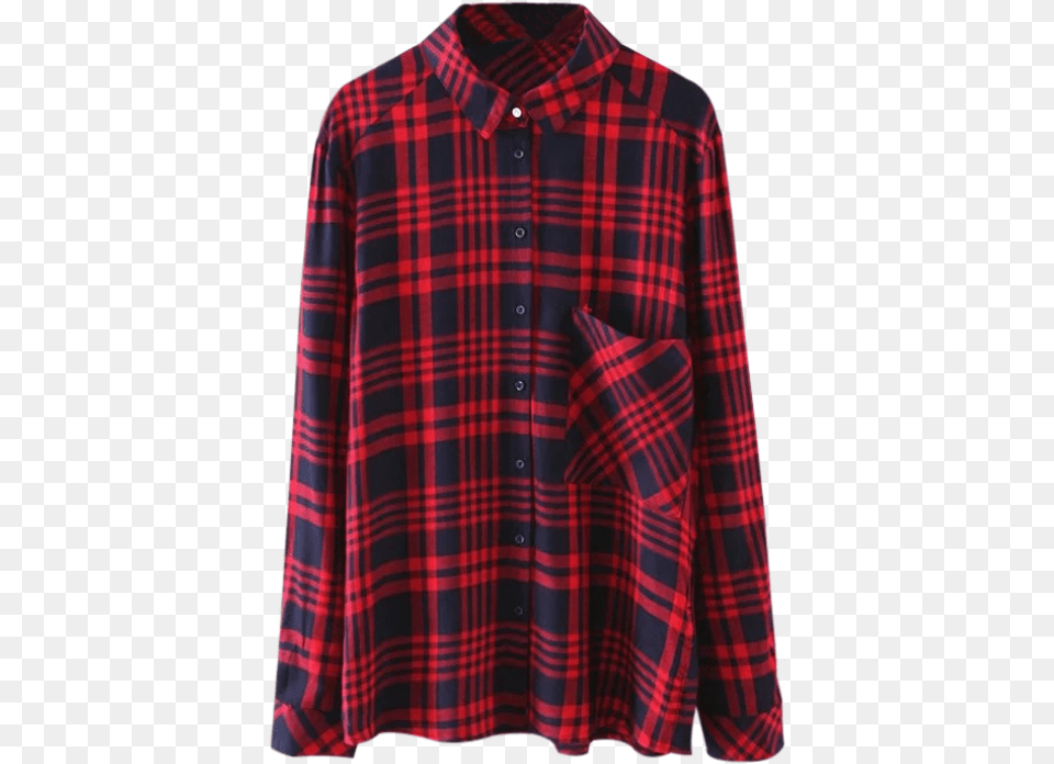 Pocket Checked Shirt Plaid, Clothing, Dress Shirt, Long Sleeve, Sleeve Free Png Download