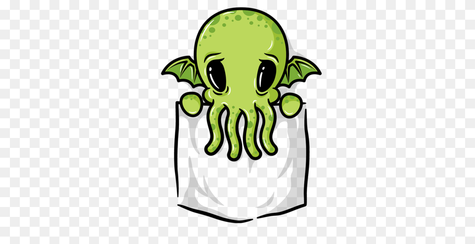 Pocket Cthulhu Teefury, Alien, Green, Baby, Person Free Png
