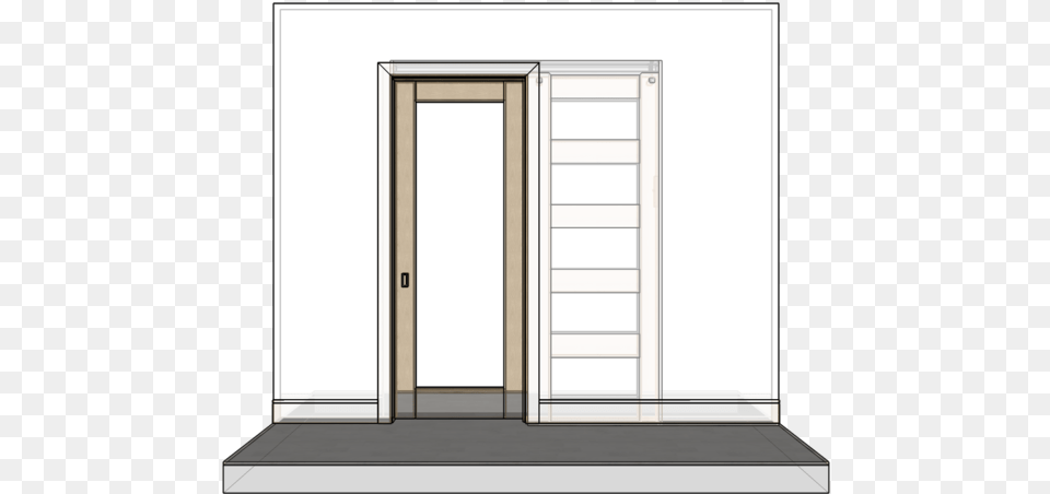 Pocket Door Frame With Stop, Architecture, Building, Housing, House Free Png Download