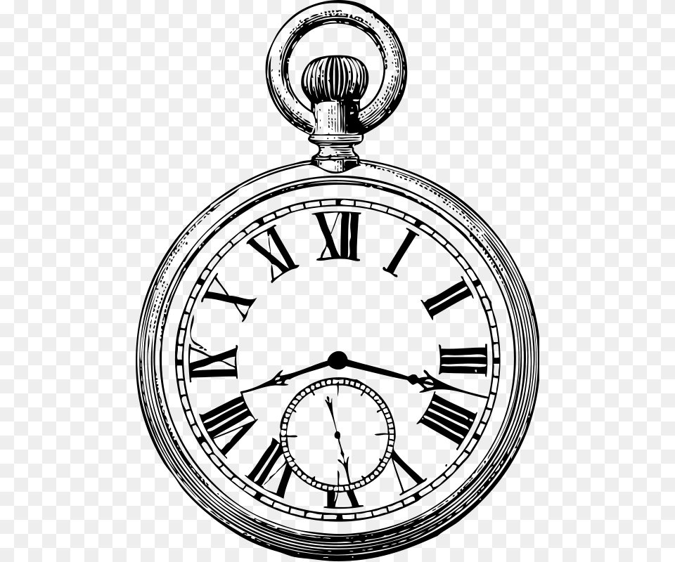 Pocket Drawing Best It Pocket Watch Drawing, Gray Free Transparent Png