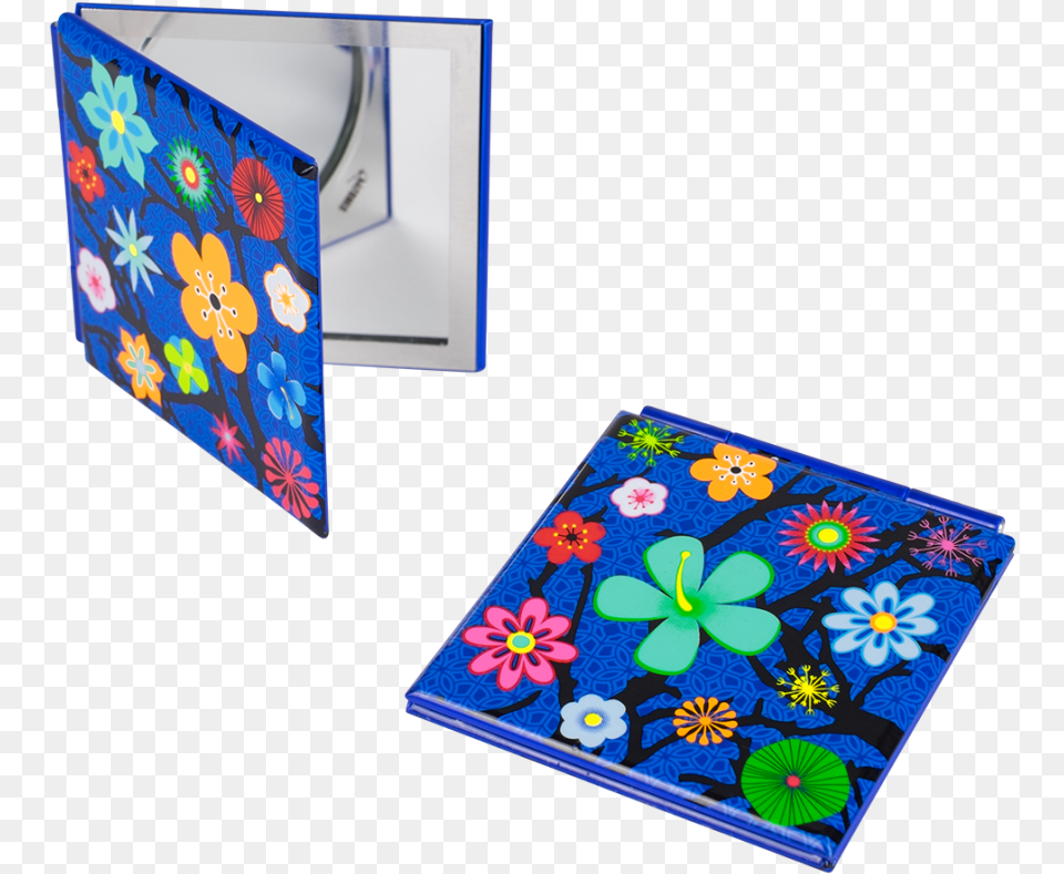 Pocket Mirror Mimi 2 Blue Flower Floral Design, Accessories, Wallet Free Png Download