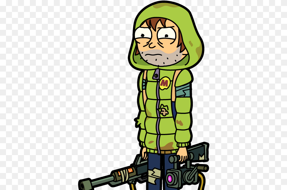 Pocket Mortys Morty, Clothing, Coat, Person, Cartoon Free Png Download
