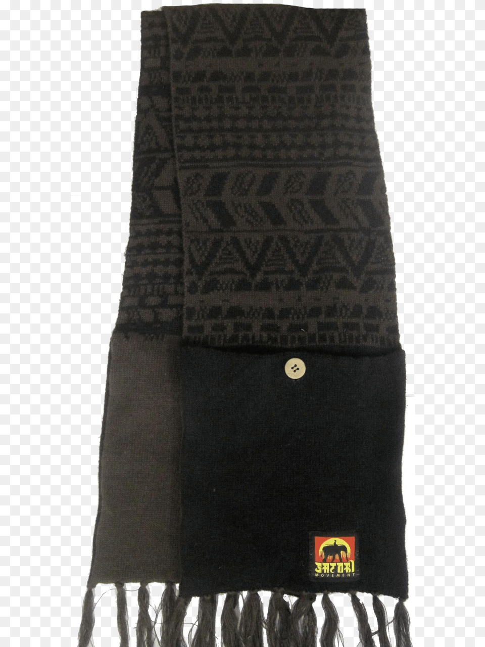 Pocket Scarf 55 Hemp 45 Organic Cotton Knit Aztec Woolen, Clothing, Stole, Home Decor, Coat Png
