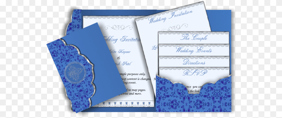 Pocket Style Email Indian Wedding Invitation Card Blue Wedding Cards Design, Text Png