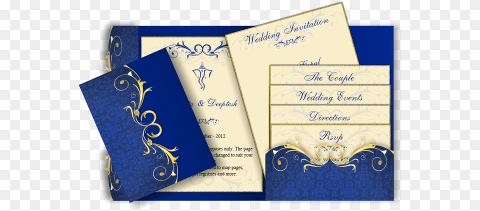 Pocket Style Email Indian Wedding Invitation Card Design Blue Wedding Invitation Cards Samples, Text Free Transparent Png