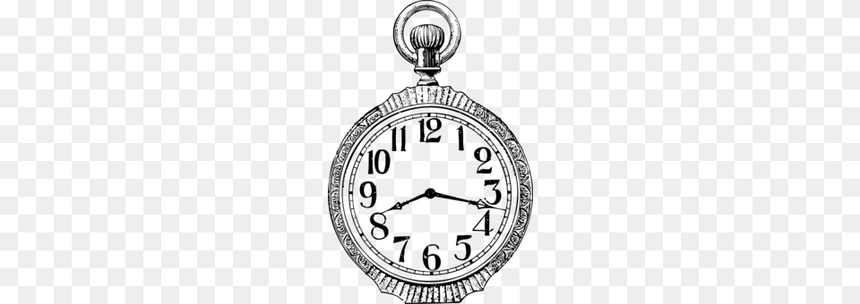 Pocket Watch Drawing Clock, Gray Png Image