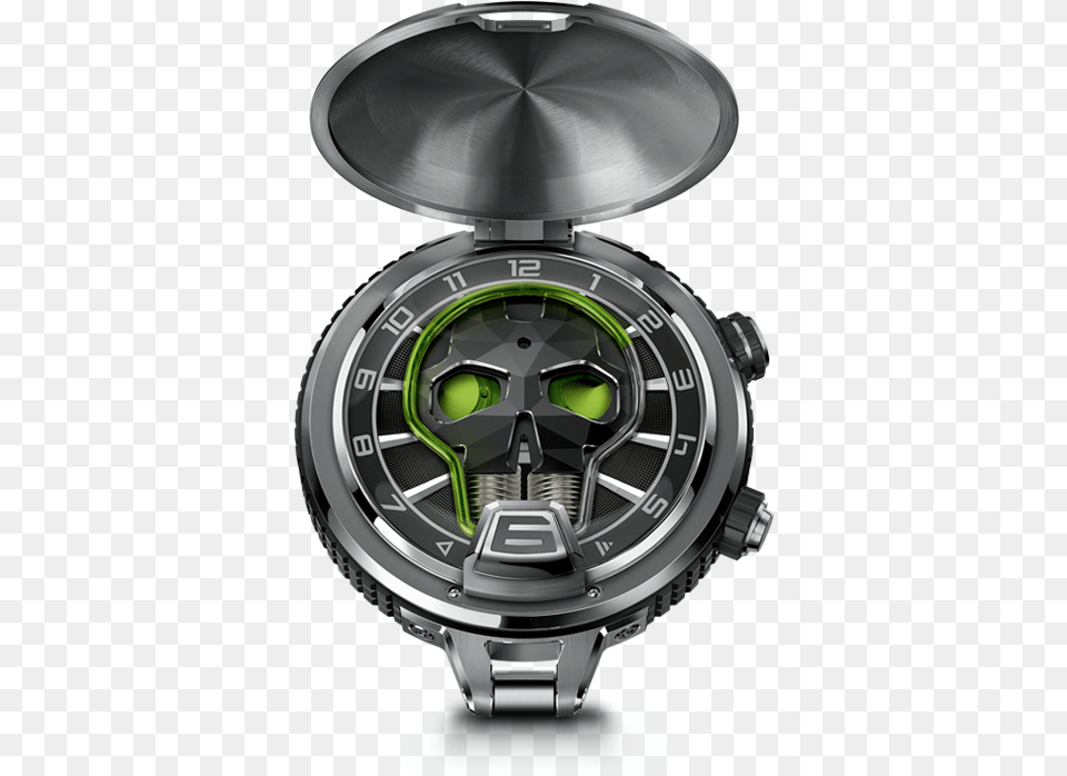 Pocket Watch With Skull, Machine, Spoke, Wristwatch, Wheel Free Transparent Png