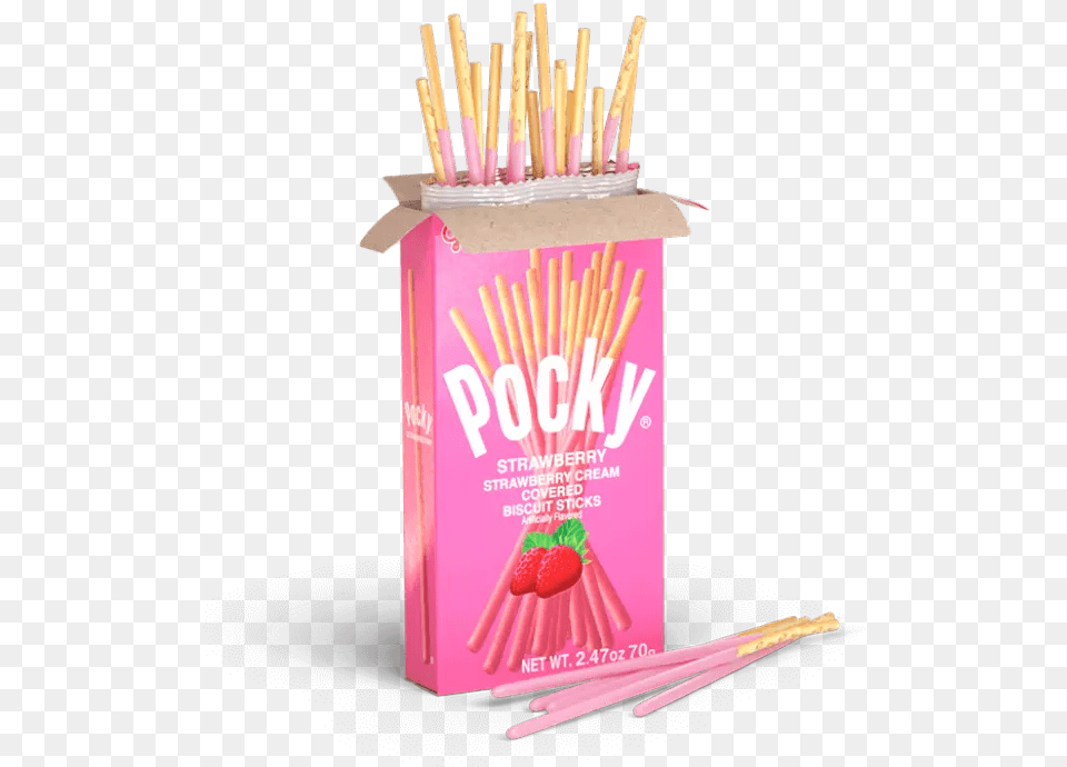 Pocky Biscuit Stick 5 Flavor Transparent Pocky Strawberry, Food, Berry, Fruit, Plant Free Png Download