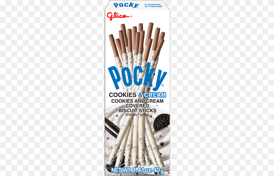 Pocky Cookies Amp Cream Glico Pocky Cookies Amp Cream Biscuit Sticks, Advertisement, Poster, Smoke Pipe Png