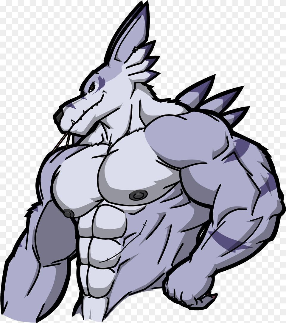 Pocky Day Weregarurumon Muscle, Art, Baby, Person, Drawing Free Png Download