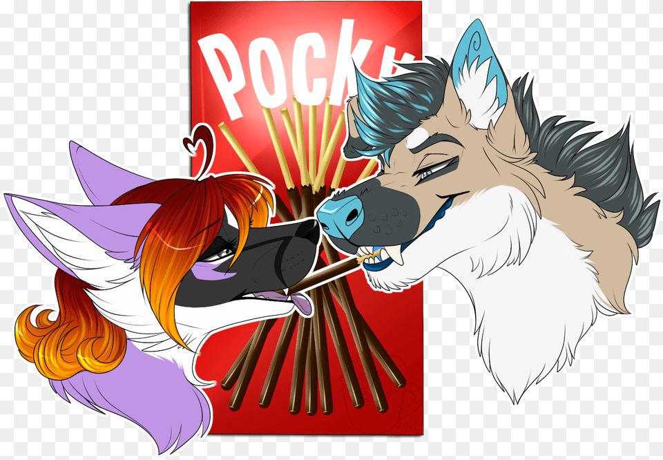 Pocky Game Couples Night And Mutt Cartoon, Book, Comics, Publication, Person Free Png Download