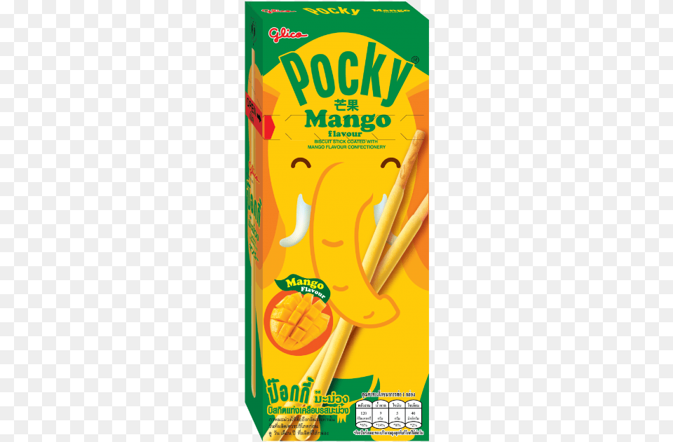 Pocky Mango Flavour Thai Crispy Biscuit Stick Mango Pocky Mango, Advertisement, Poster, Boy, Child Free Png Download