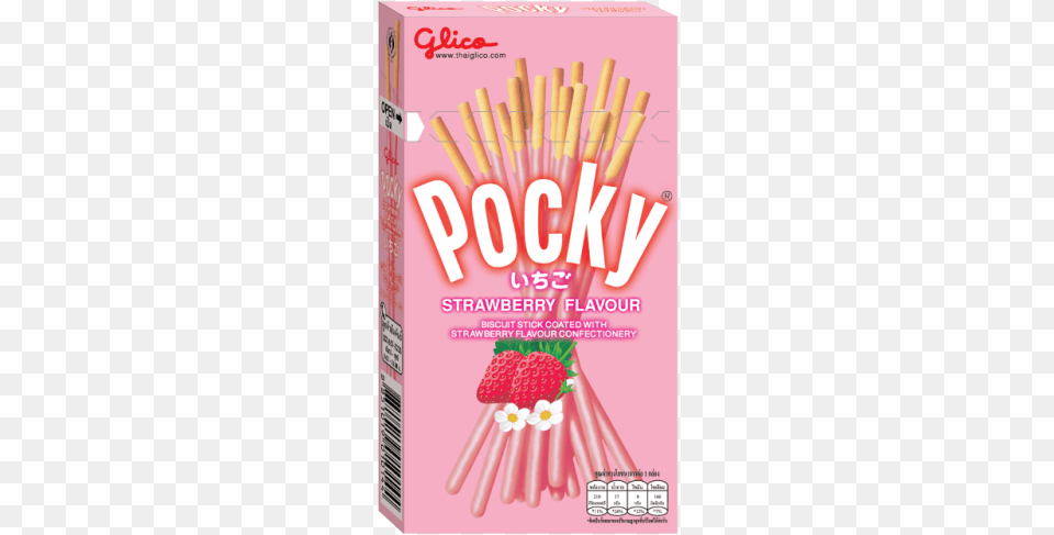 Pocky Stick Graphic Glico Pocky Strawberry, Berry, Food, Fruit, Plant Free Png