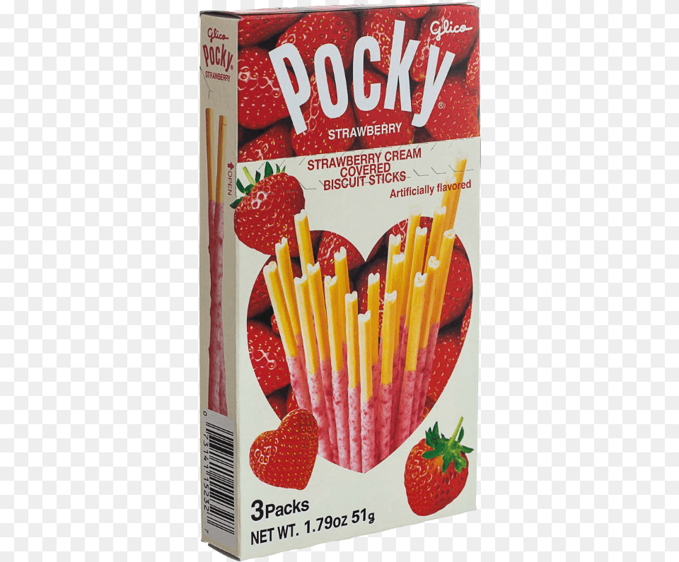 Pocky Tsubu Ichigo Pocky Sticks Flavors, Berry, Food, Fruit, Plant Png