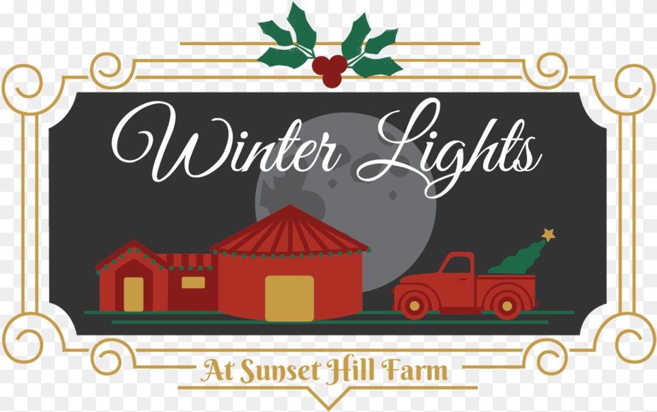 Poco Park Winter Lights Logo Full Color Christmas Card, Neighborhood, Machine, Wheel, Circus Free Png
