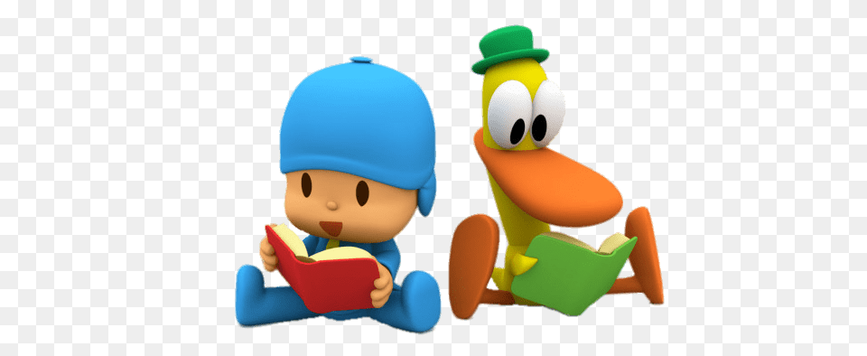 Pocoyo And Pato Reading, Baby, Person, Nature, Outdoors Free Transparent Png