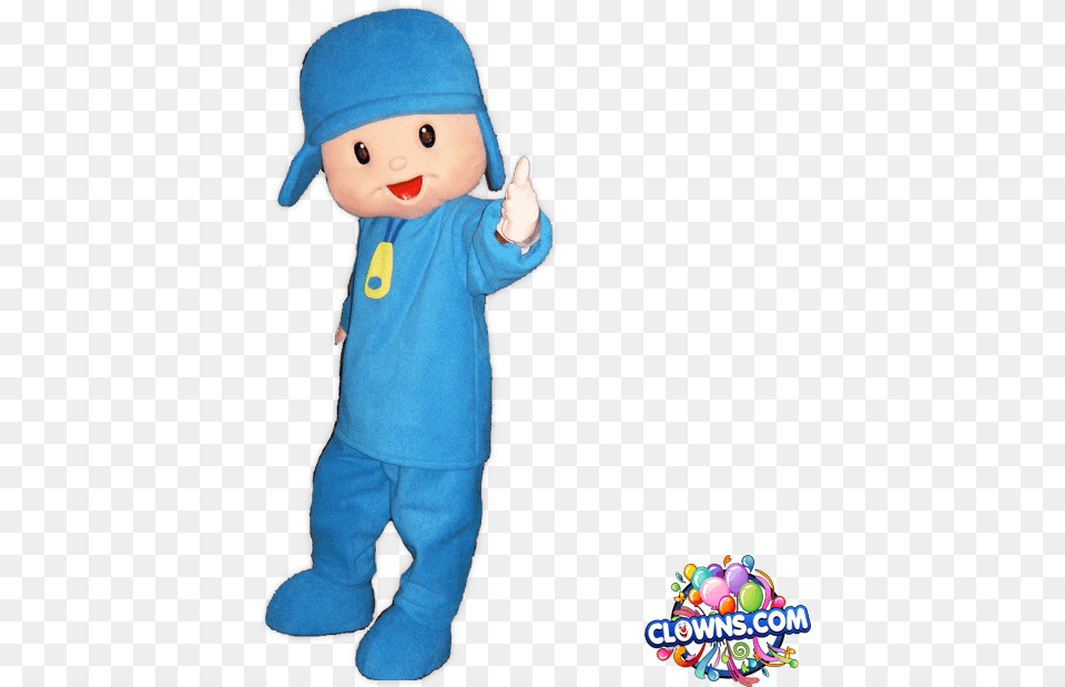 Pocoyo Character Rental New York Cartoon, Baby, Person, Toy, Plush Free Transparent Png