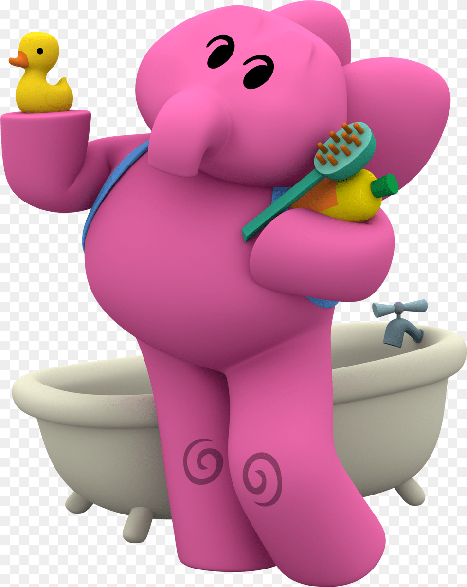 Pocoyo Elly Clipart Pocoyo, Brush, Device, Tool, Tub Png