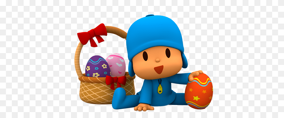 Pocoyo Found Easter Eggs, Toy, Egg, Food Free Png
