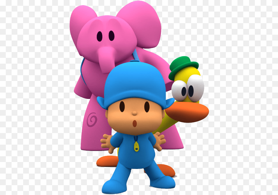 Pocoyo Pato And Elly, Baby, Person, Toy Free Png Download