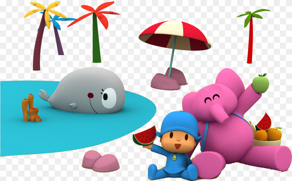Pocoyo Summer, Plush, Toy, Baby, Person Png