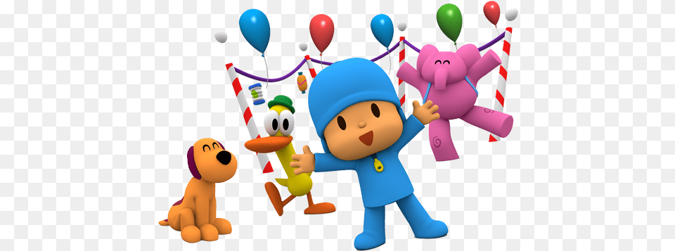 Pocoyos Birthday, Balloon, Baby, Person Free Png