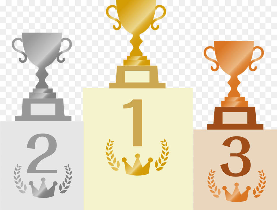 Podium And Trophies Clipart, Trophy, Cup, Text Free Png Download