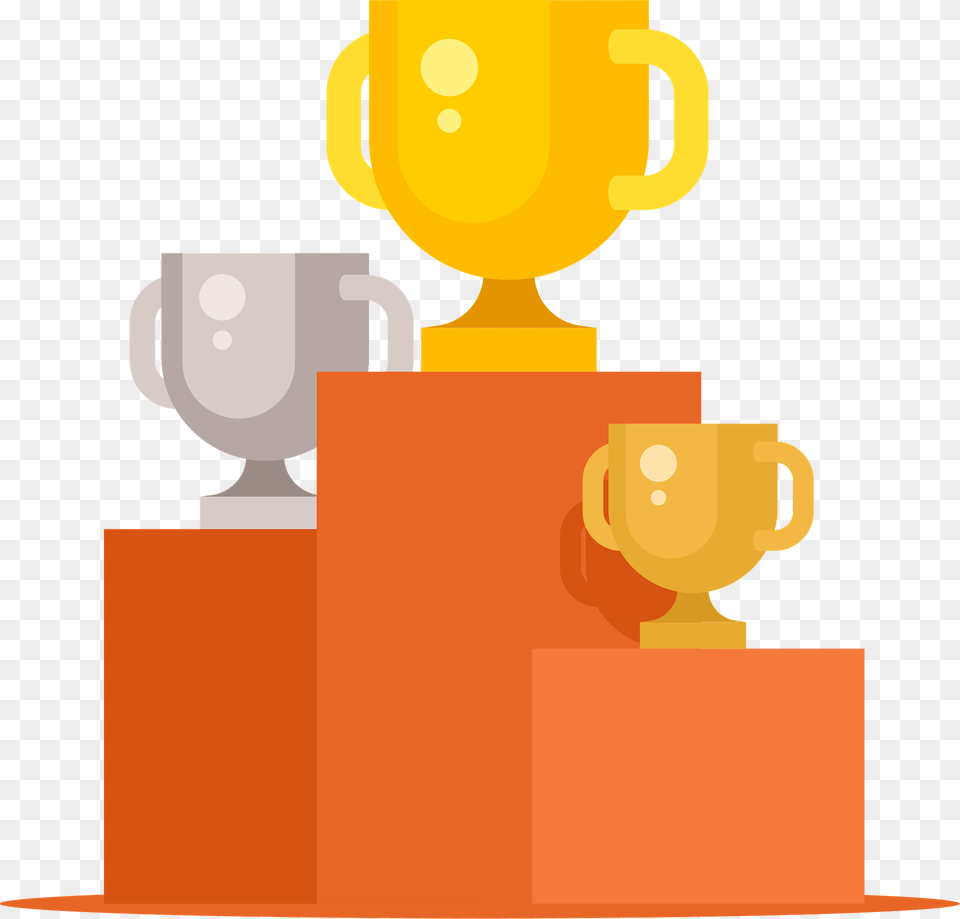 Podium Trophies Clipart Free Png Download