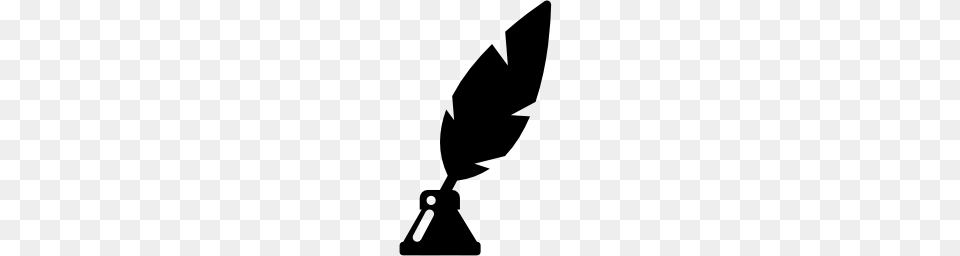 Poetry Symbol Of A Feather In Ink Container Vector Icons, Bottle, Leaf, Plant, Silhouette Png