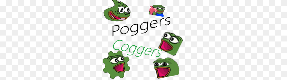 Poggers Coggers, Green Free Transparent Png