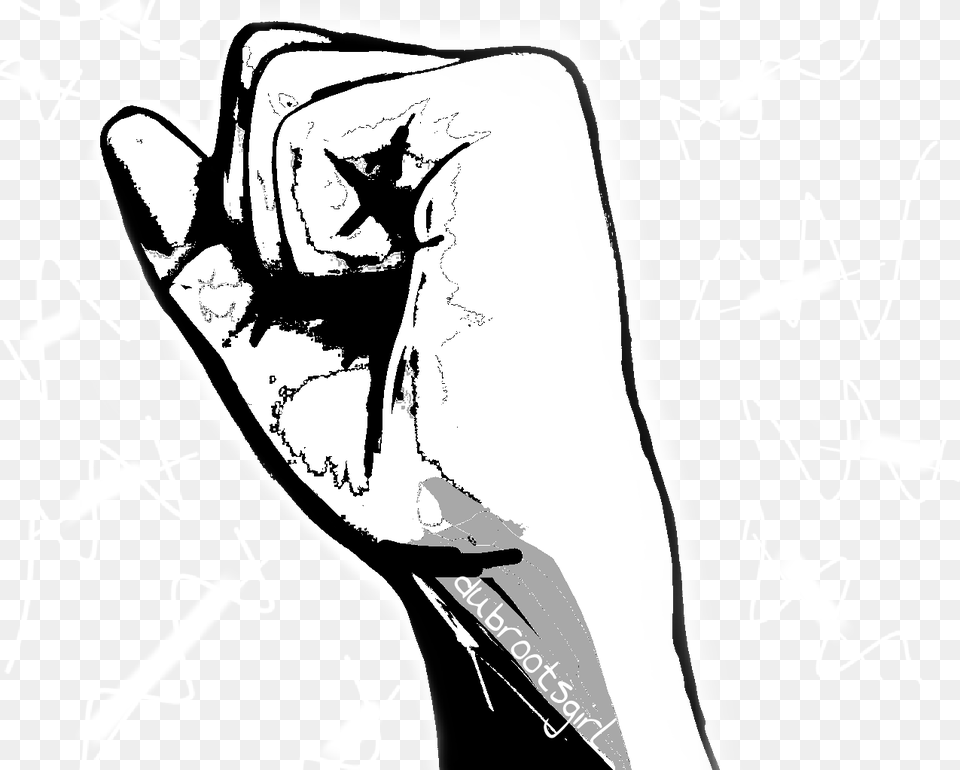 Poing Force Rebellion Main Hand Blackandwhite Dubrootsg, Ct Scan, Adult, Male, Man Free Transparent Png