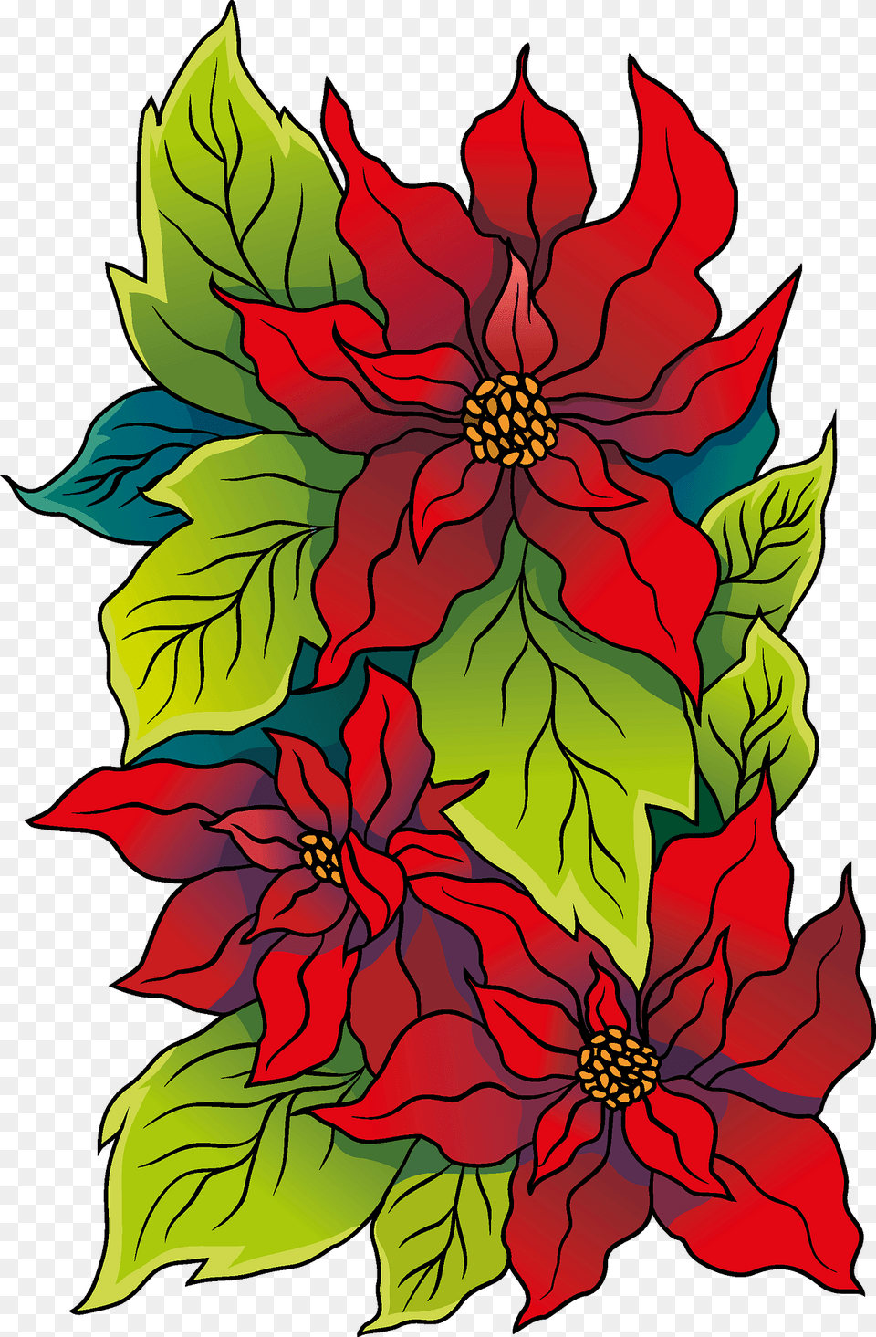 Poinsettia Clipart, Art, Floral Design, Graphics, Leaf Png Image